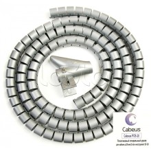 Рукав спиральный пластиковый для кабеля д.20 мм (2 м) и инструмент ST-20 Cabeus PCB-20