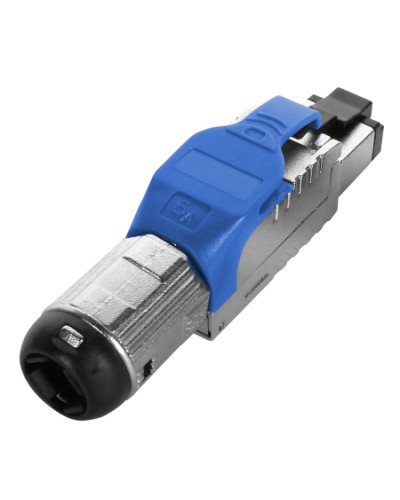 Разъем полевой оконцовки RJ-45 Hyperline (PLUE-8P8C-S-C6A-SH-BL) в Воронеже Патч-корды и пигтейлы Pintop.ru