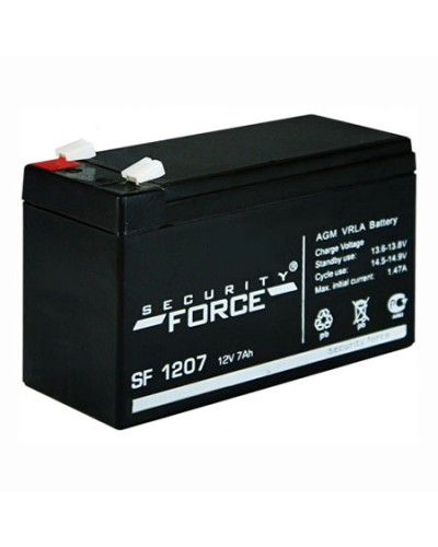 Аккумулятор свинцово-кислотный Security Force SF 1207 в Воронеже Электротехническое оборудование Pintop.ru
